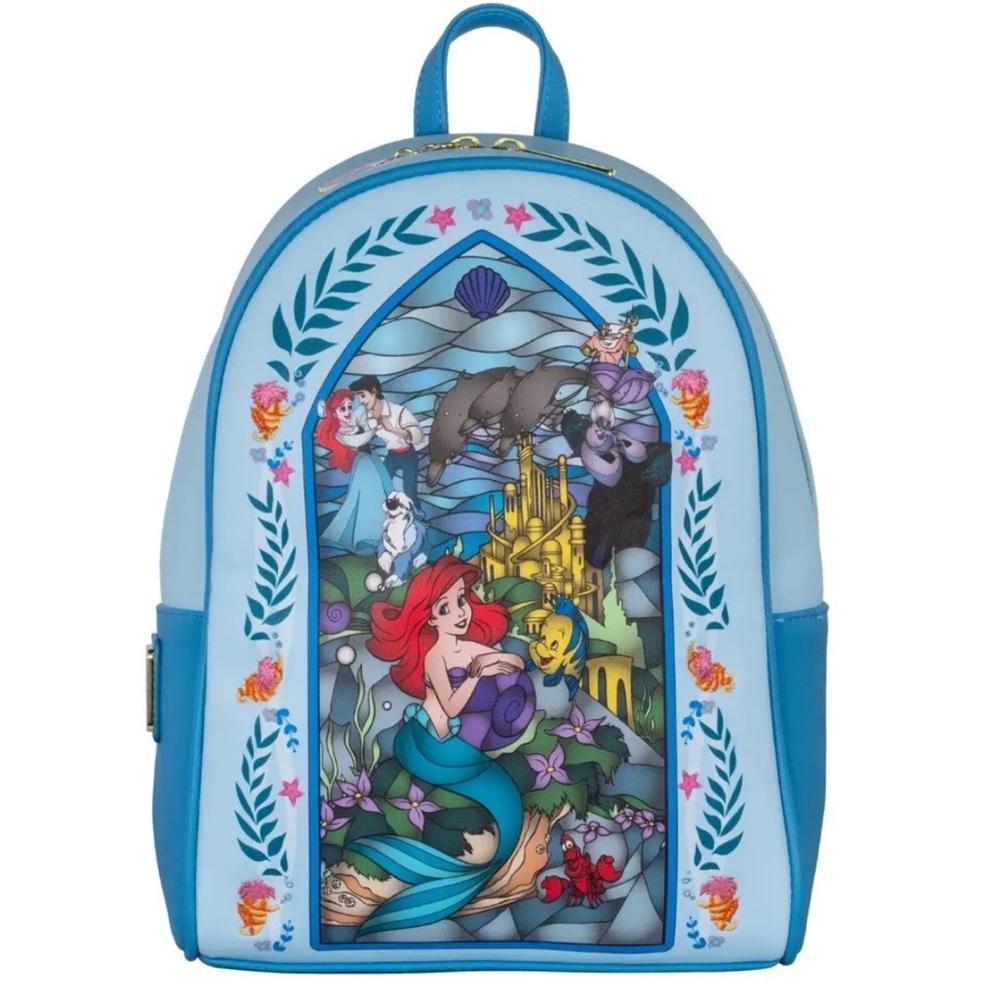 Loungefly Blue The Little Mermaid Scene Mini Backpack